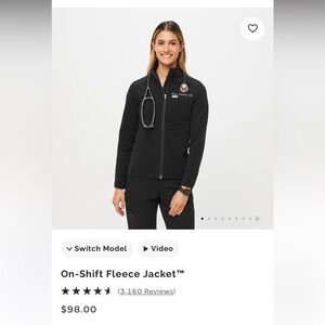 Figs On-Shift Fleece Jacket - Black